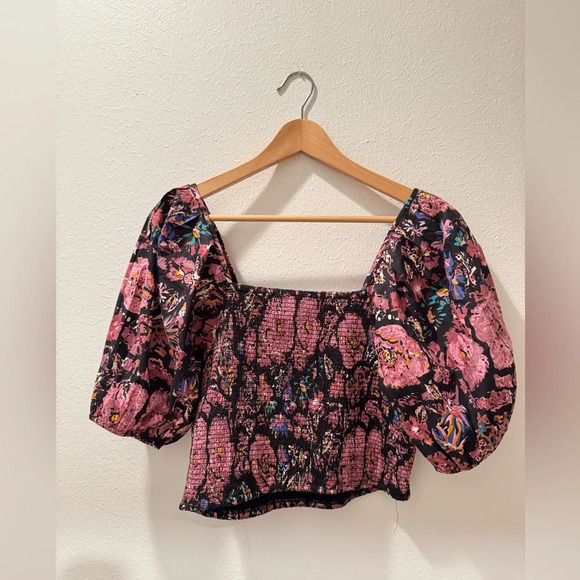 Cleobell Eva Crop Blouse in Jolie - Picture 6 of 11